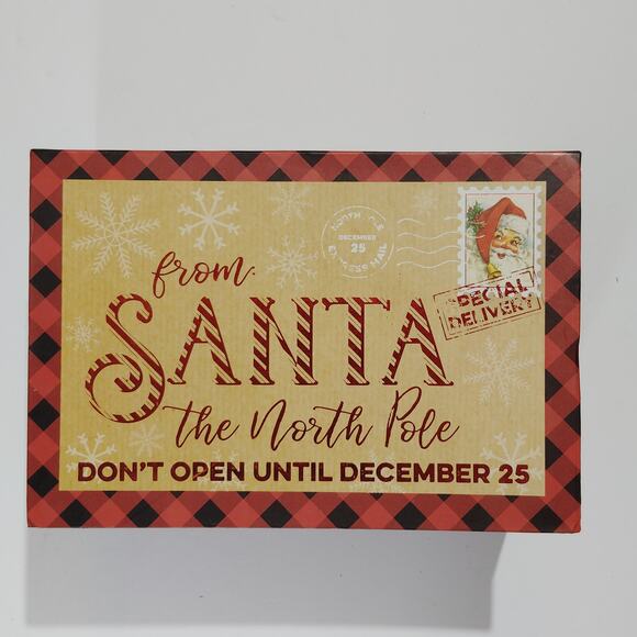 Set of 3 Nested Christmas Gift Boxes Holiday Décor 6.5", 6", 5.5" Santa Designs - Picture 2 of 5